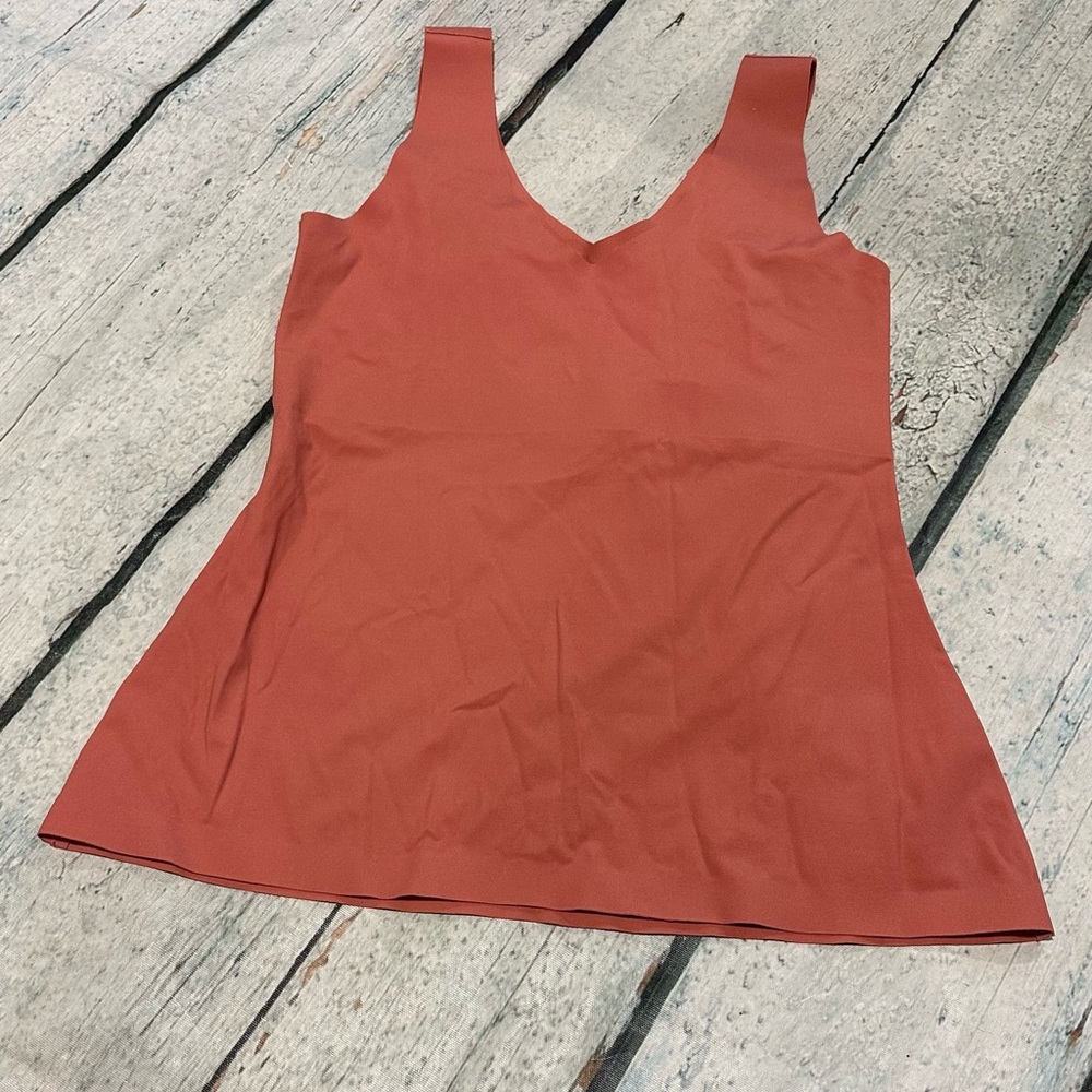 Knix LuxeLift evolution tank top coral pink M+ 34E 34F 34G bra shapewear neutral - Picture 6 of 6